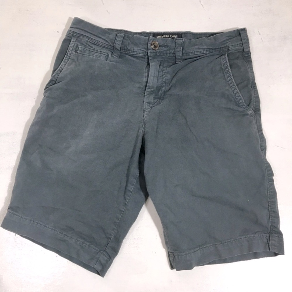 American Eagle Outfitters Classic Khaki 10" Short Slate‎ Grey Size 26 Slim